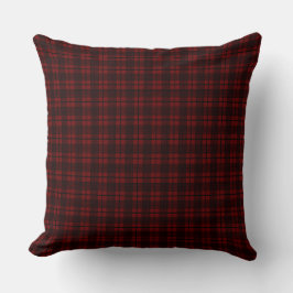 Black Red Thin Glen Pset Pattern Kussen