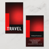 Black Red Travel Agent Visitekaartje (Voorkant / Achterkant)