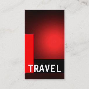 Black Red Travel Agent Visitekaartje