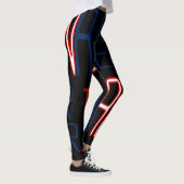 Black Red White Blue African Amerikaans Leggings (Rechts)