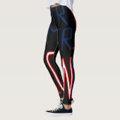 Black Red White Blue African Amerikaans Leggings (Links)