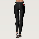 Black Red White-Leggings Leggings (Achterkant)