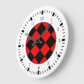 Black Red White Racing Theme Wall Clock Grote Klok (Hoek)