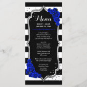 Black Red White Silver-menukaart Programmakaart (Voorkant)