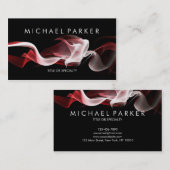 Black Red White Smoke Abstract Visitekaartje (Voorkant / Achterkant)