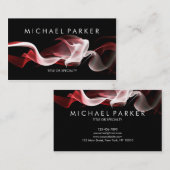 Black Red White Smoke Abstract Visitekaartje (Voorkant / Achterkant)