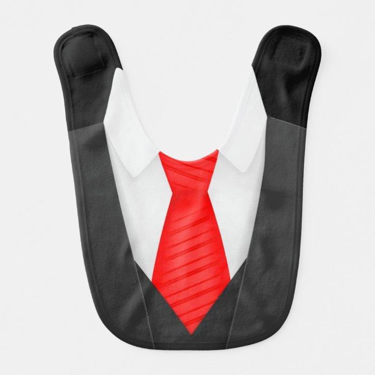 los van verkorten Jeugd Black Red White Suit Stropdas Dress Shirt Baby Boy Slabbetje | Zazzle.nl