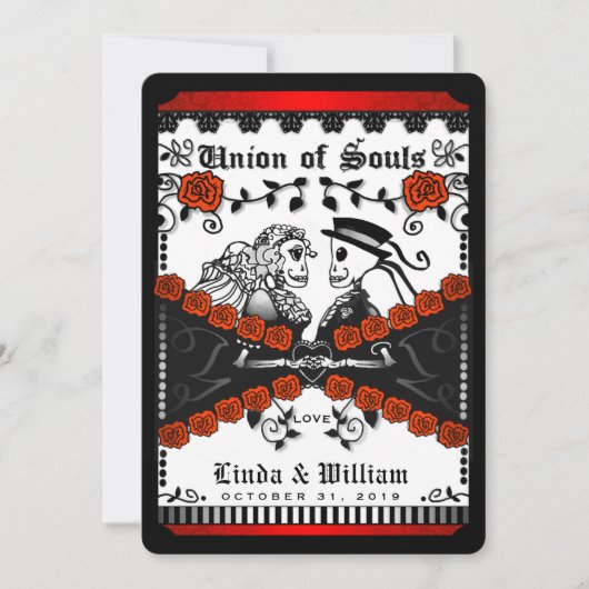 Black Red White Union of Souls Uitnodiging voor ee (Voorkant)