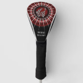 Black Red Wolf Animal Manly Golfheadcover (Voorkant)