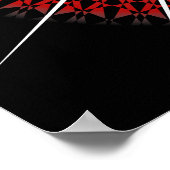 Black Red Wolf Tribal Poster (Hoek)