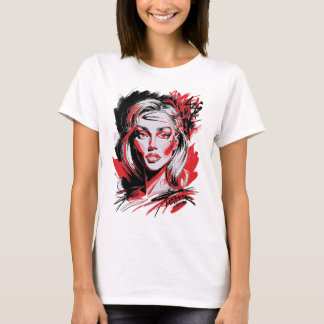 Black & Red Woman 2 T-shirt