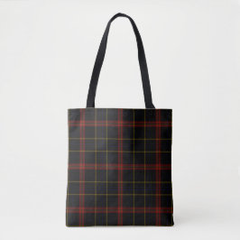 Black Red Yellow Gold Tartan Pset Tote Bag