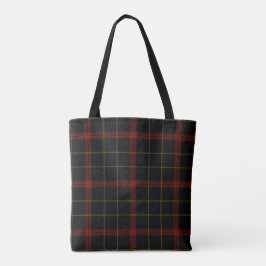 Black Red Yellow Gold Tartan Pset Tote Bag
