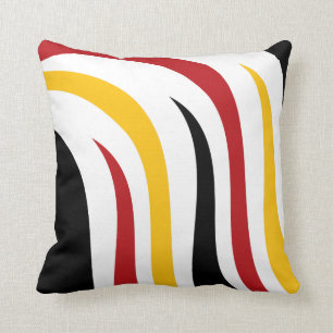 Black Red Yellow Stripes Kussen