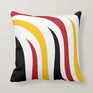 Black Red Yellow Stripes Kussen