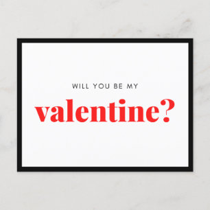 Black Red zal je mijn Valentijn zijn. Briefkaart