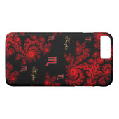 Black Red Zodiac Sign Scorpio iPhone 7 Plus Hoesje (Achterkant (Horizontaal))
