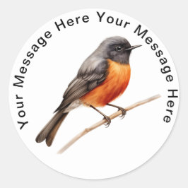 Black Redstart Ronde Sticker