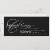 Black Rehearal Dinner Invitation Monogram C Kaart (Voorkant)