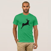 Black Reindeer Silhouette T-shirt (Voorkant volledig)