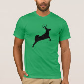 Black Reindeer Silhouette T-shirt (Voorkant)