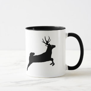 Black Reindeer Silhouette White Mok
