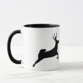 Black Reindeer Silhouette White Mok (Links)