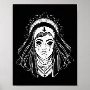 Black Religion Gothic Zuster - Evil Gothic Cross T Poster