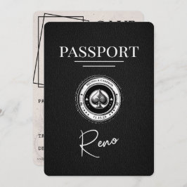 Black Reno Passport Bewaar de datum Save The Date