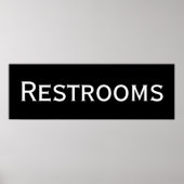 Black Restrooms Wall Art Poster afdrukken (Voorkant)