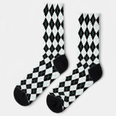 Black Retro Argyle Socks Sokken (Links)