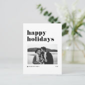 Black Retro Bold Prettige feestdagen (Staand voorkant)