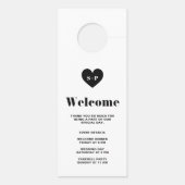 Black Retro Bold Typografie verstoort het huwelijk Deurhanger (Achterkant)