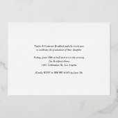 Black Retro Bold Typography Photo Afstuderen Folie Uitnodiging (Achterkant)