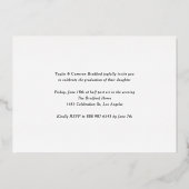 Black Retro Bold Typography Photo Afstuderen Folie Uitnodiging (Achterkant)