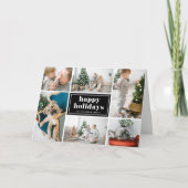 Black Retro Bold Typography Photo Collage Feestdagen Kaart (Voorkant)