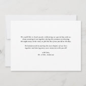 Black Retro Bold Typography Photo Wedding Bedankkaart (Achterkant)