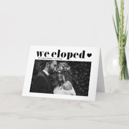 Black Retro Bold Typography Wedding Elopement Aankondiging