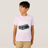 Black Retro Car, Collectie van Natasha Us T-shirt (Voorkant volledig)