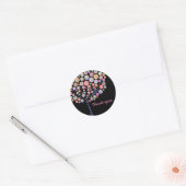 Black Retro Circle Tree Bedankt voor het label tic (Envelop)