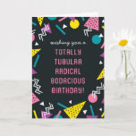 Black Retro Funny 80s Slang Birthday Card Kaart<br><div class="desc">Stuur je bud deze grappige,  kleurrijke verjaardagskaart en laat ze weten hoe cool,  radicaal,  bodacieus,  tubulair en geweldige van een persoon die ze zijn. Woorden zijn aanpasbaar voor eenvoudige aanpassingen voor uw unieke vriend.</div>