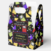 Black Retro Gaming Verjaardag Bedankdoosjes (Geopend)