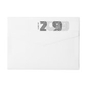 Black Retro Grote getallen van de Klasse (Achterkant)