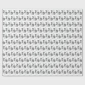 Black Retro Grote getallen van de Klasse Cadeaupapier (Vlak)