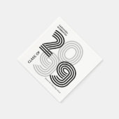 Black Retro Grote getallen van de Klasse Servet (Hoek)