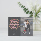 Black Retro Happy Galentine's Day BestVriendelijke Briefkaart (Staand voorkant)