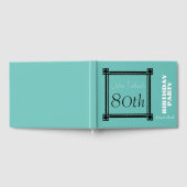 Black Retro Lijst 70th Birthday Party Guest Book Gastenboek (Volledig)