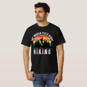 Black  Retro Mountain Hiking Camping Trip T-shirt (Voorkant volledig)