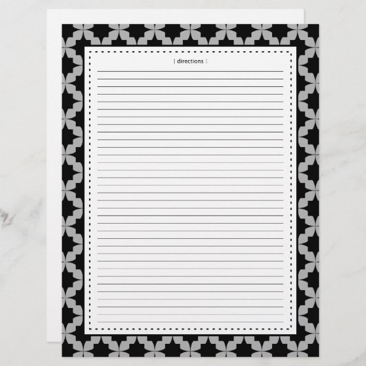 Black Retro Star - Extra recippagina's (Voorkant / Achterkant)