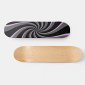 Black Retro Swirls Skateboard (Horizontaal)